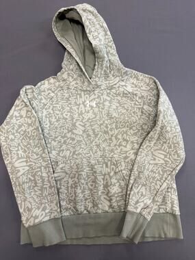 Under Armour Boys Hoodie Medium Gray Fleece Pullover Sweatshirt Youth MD
